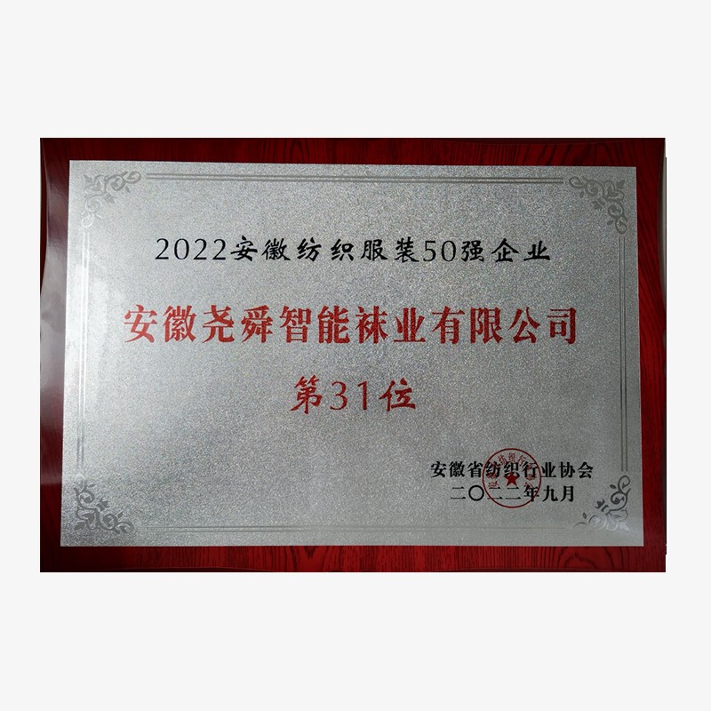 2022安徽省紡織服裝50強(qiáng)企業(yè)